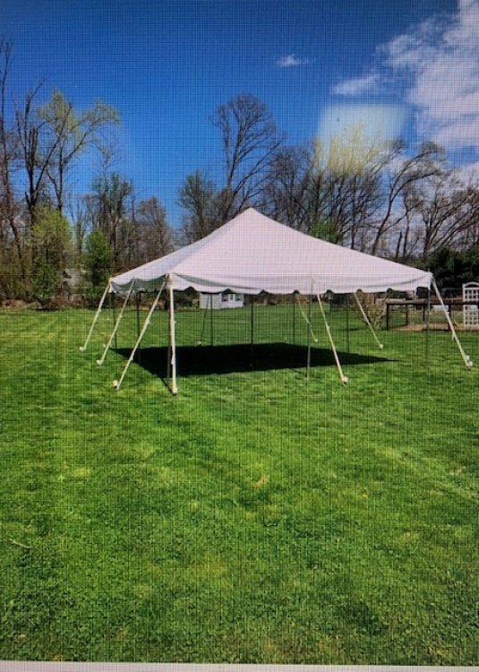 20 x 20 Pole Tent with set up