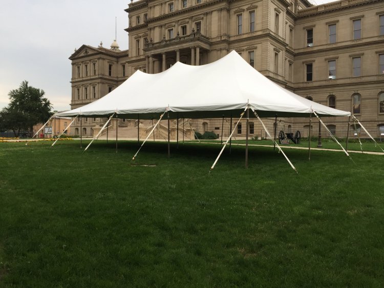 30' x 60' White Pole Tent