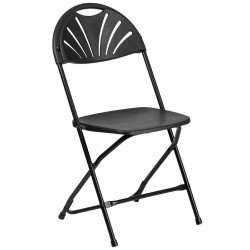 Folding Chair-Black Fanback